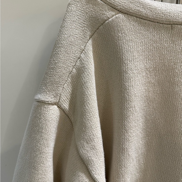 Good American Oversized Chunky Knit V-Neck Cardigan Knit Sweater Women's Size L - Picture 6 of 10